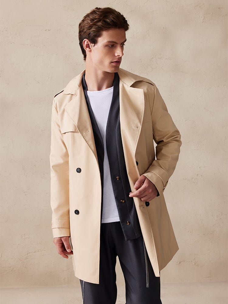 Eleganter Doppelreihiger Trenchcoat