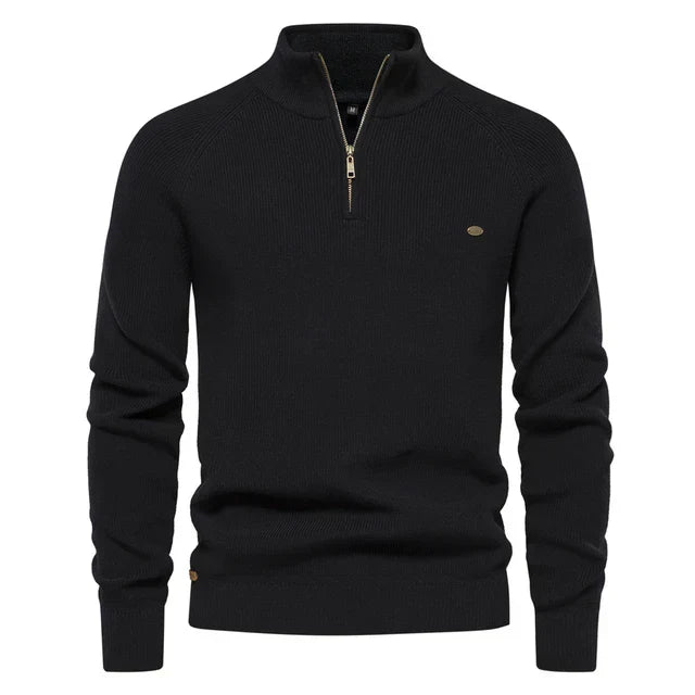 Herrenpullover Kiro – Strick & Zip