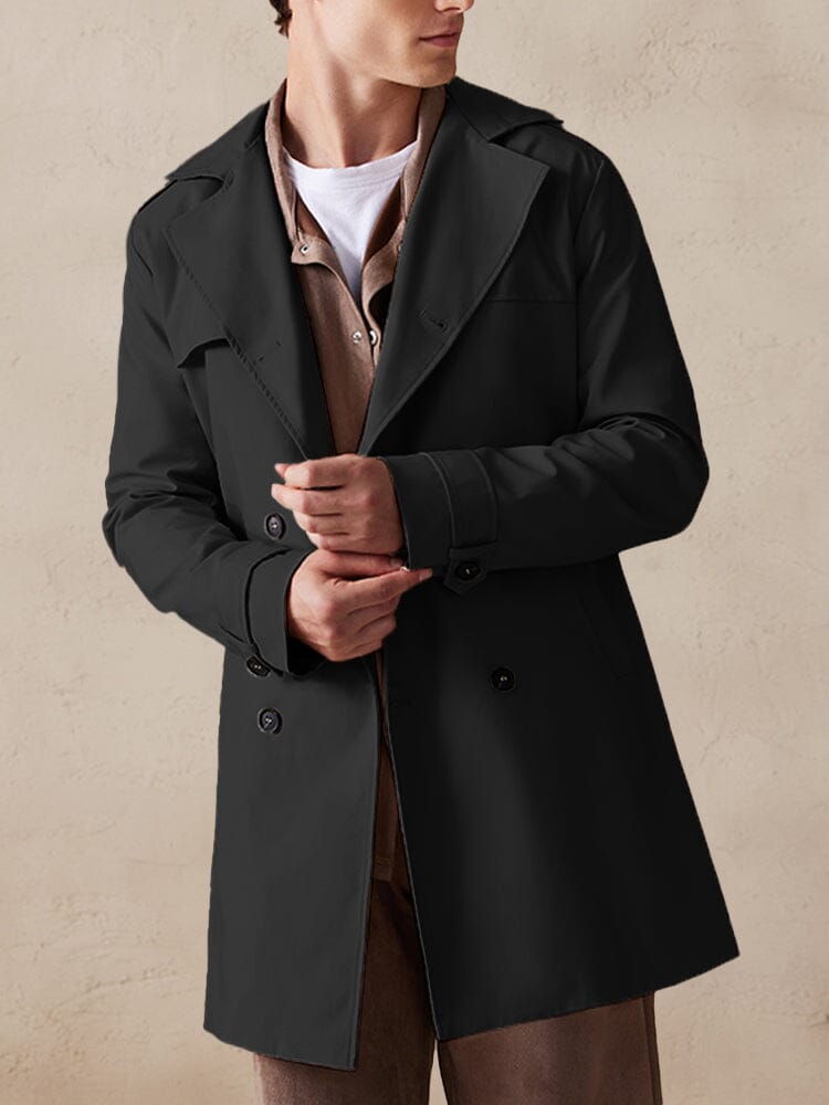 Eleganter Doppelreihiger Trenchcoat