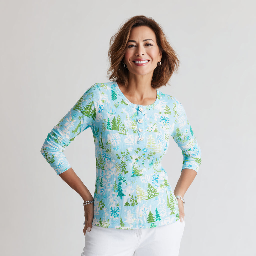 Edith | Weihnachts-Pullover mit Knöpfen