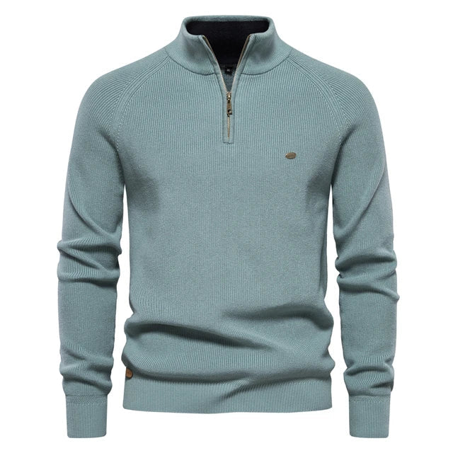 Herrenpullover Kiro – Strick & Zip