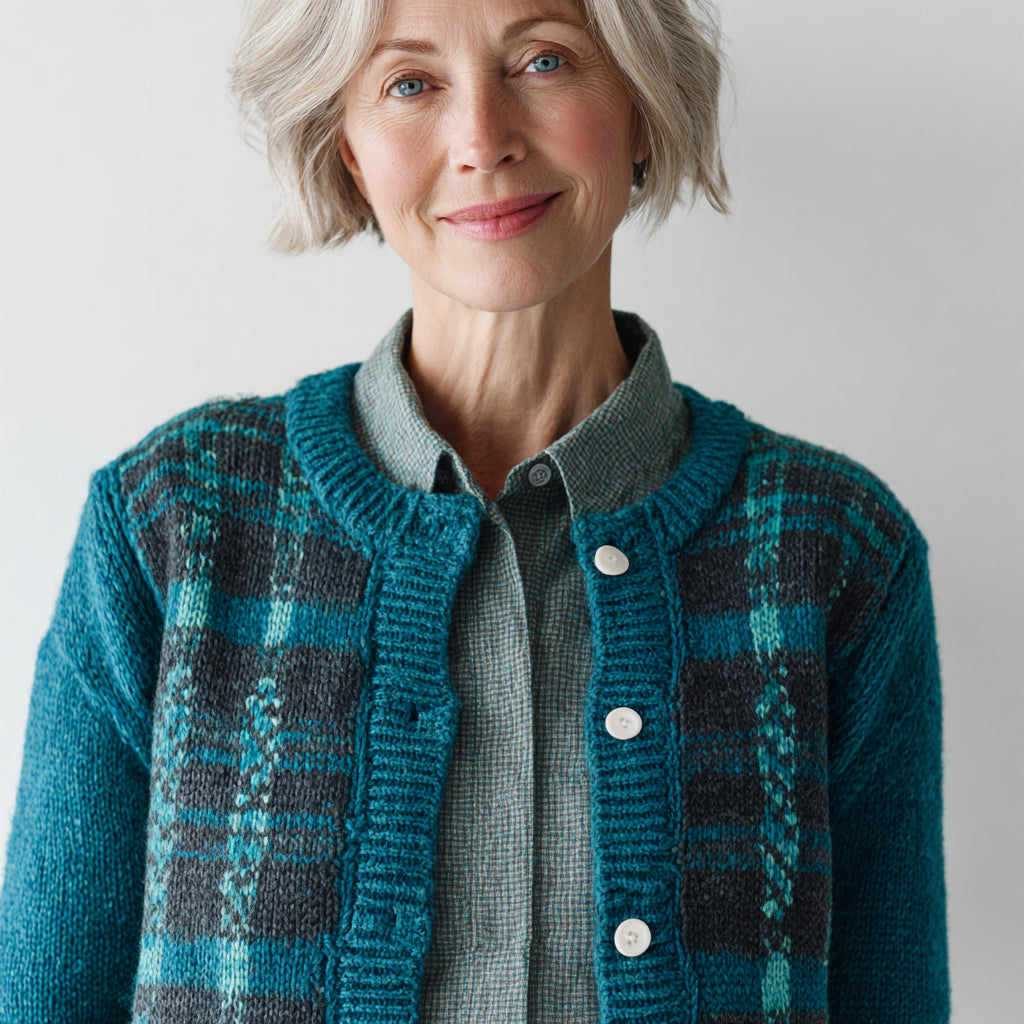 Anna™ | Weicher Karostrick-Cardigan