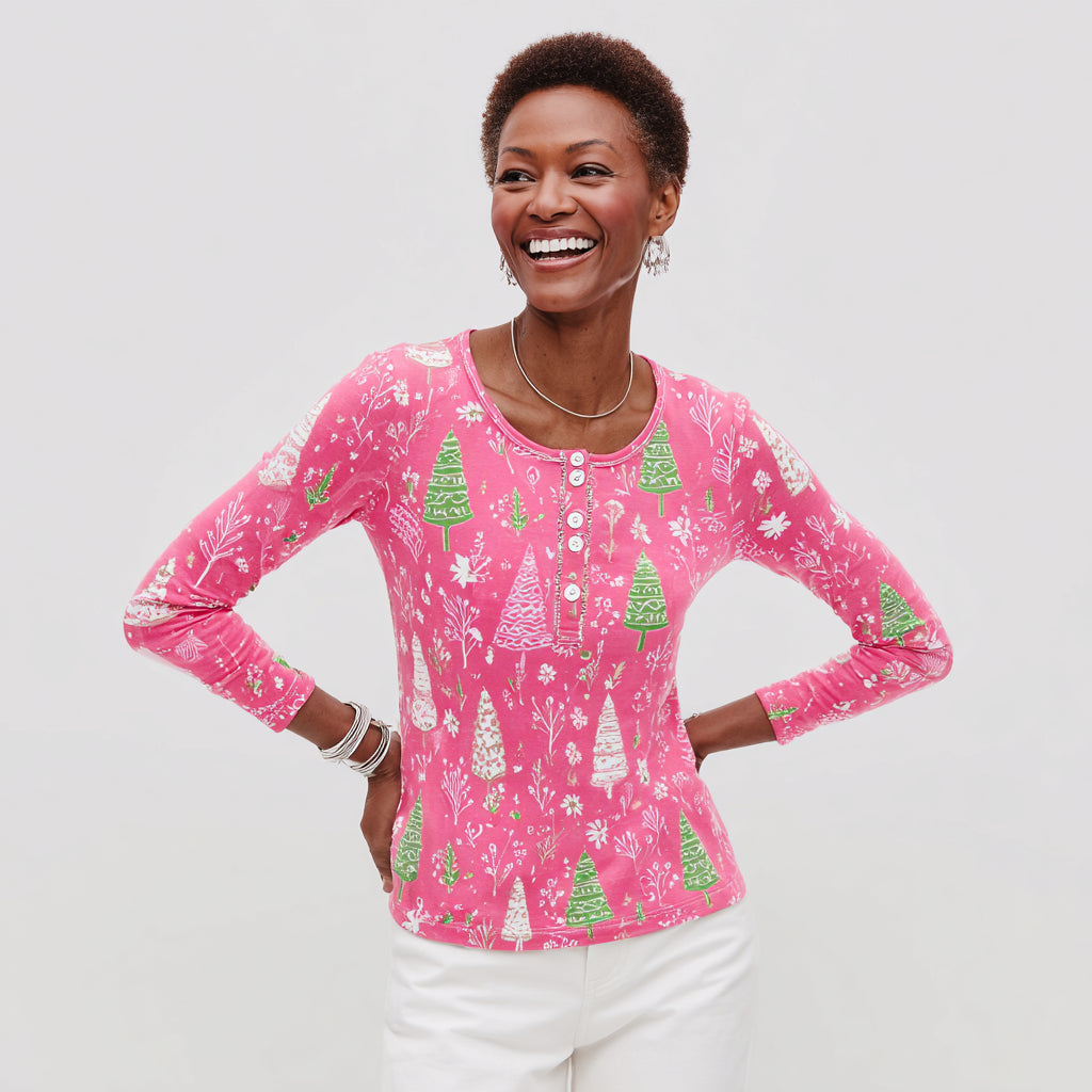 Edith | Weihnachts-Pullover mit Knöpfen